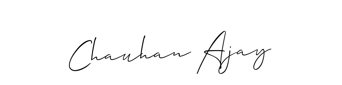 This is the best signature style for the Chauhan Ajay name. Also you like these signature font (Allison_Script). Mix name signature. Chauhan Ajay signature style 2 images and pictures png