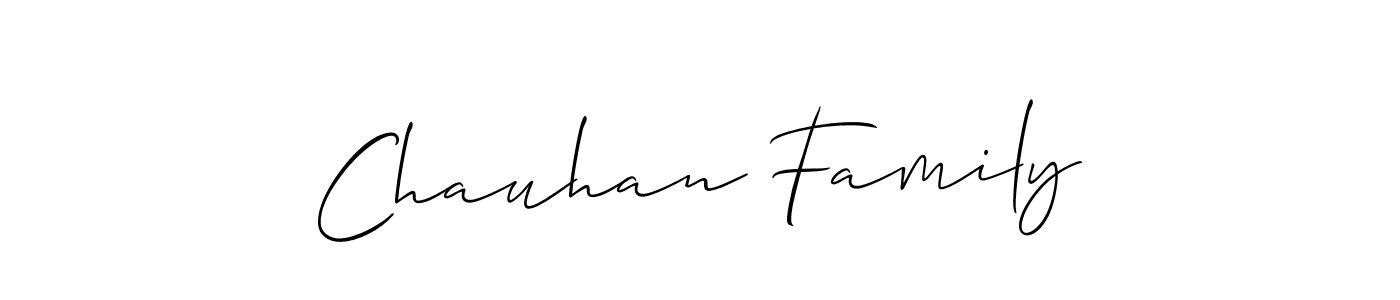How to make Chauhan Family signature? Allison_Script is a professional autograph style. Create handwritten signature for Chauhan Family name. Chauhan Family signature style 2 images and pictures png