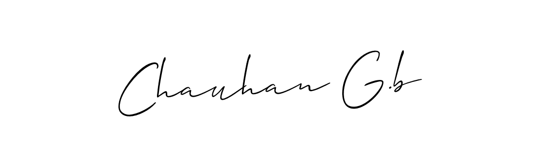 Also we have Chauhan G.b name is the best signature style. Create professional handwritten signature collection using Allison_Script autograph style. Chauhan G.b signature style 2 images and pictures png