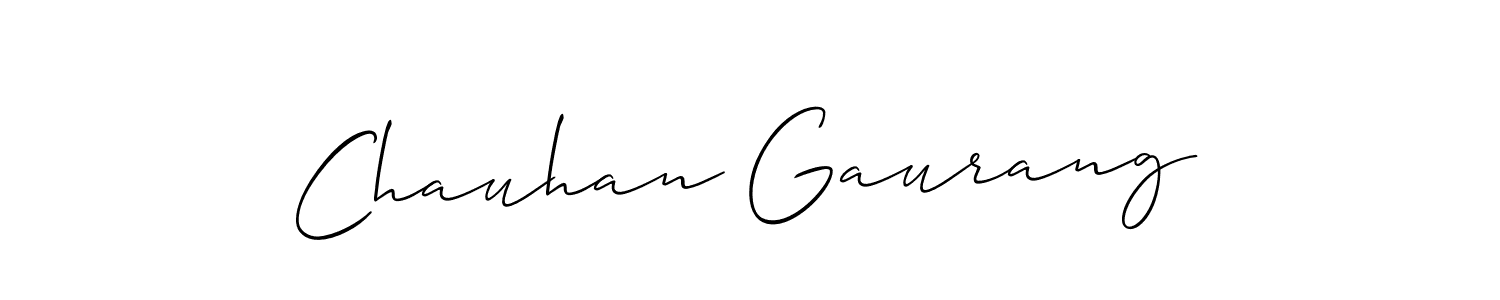 Create a beautiful signature design for name Chauhan Gaurang. With this signature (Allison_Script) fonts, you can make a handwritten signature for free. Chauhan Gaurang signature style 2 images and pictures png