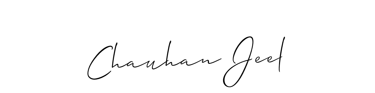 Use a signature maker to create a handwritten signature online. With this signature software, you can design (Allison_Script) your own signature for name Chauhan Jeel. Chauhan Jeel signature style 2 images and pictures png