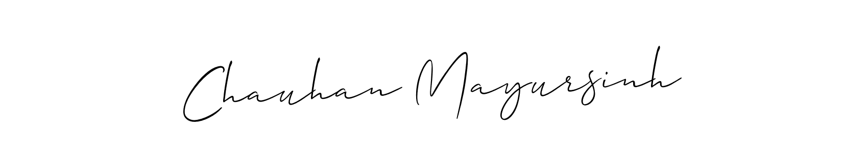 How to Draw Chauhan Mayursinh signature style? Allison_Script is a latest design signature styles for name Chauhan Mayursinh. Chauhan Mayursinh signature style 2 images and pictures png