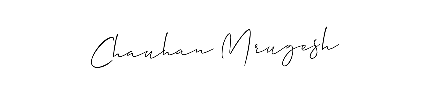 Allison_Script is a professional signature style that is perfect for those who want to add a touch of class to their signature. It is also a great choice for those who want to make their signature more unique. Get Chauhan Mrugesh name to fancy signature for free. Chauhan Mrugesh signature style 2 images and pictures png