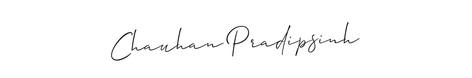 Also we have Chauhan Pradipsinh name is the best signature style. Create professional handwritten signature collection using Allison_Script autograph style. Chauhan Pradipsinh signature style 2 images and pictures png