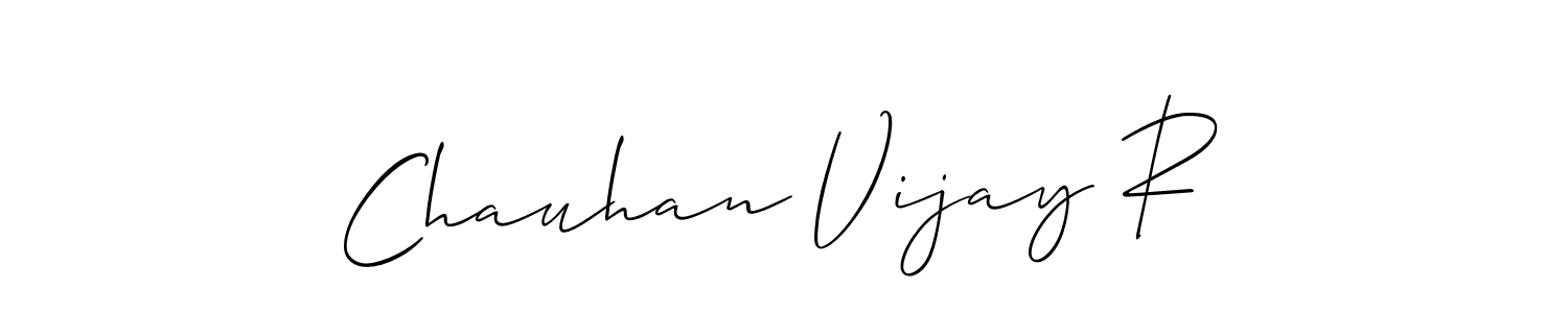 Also You can easily find your signature by using the search form. We will create Chauhan Vijay R name handwritten signature images for you free of cost using Allison_Script sign style. Chauhan Vijay R signature style 2 images and pictures png