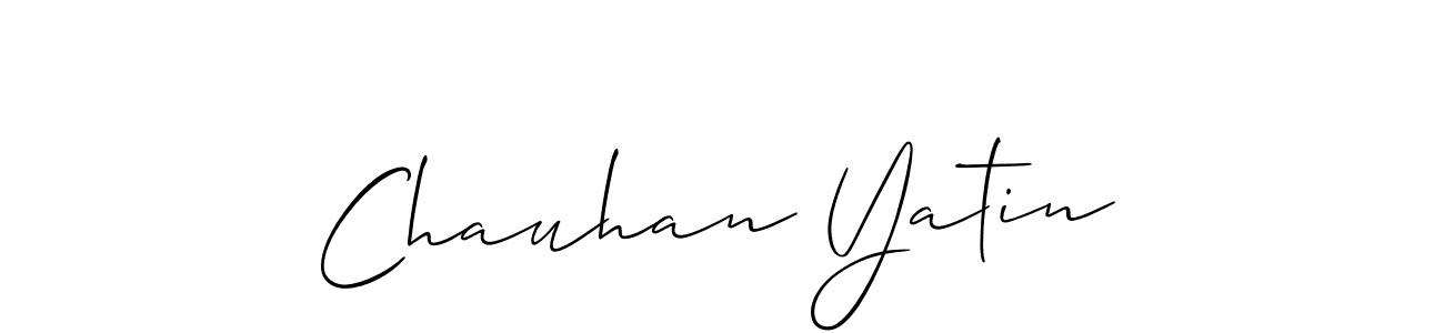 How to make Chauhan Yatin signature? Allison_Script is a professional autograph style. Create handwritten signature for Chauhan Yatin name. Chauhan Yatin signature style 2 images and pictures png