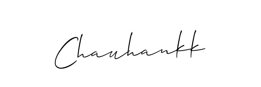 Also we have Chauhankk name is the best signature style. Create professional handwritten signature collection using Allison_Script autograph style. Chauhankk signature style 2 images and pictures png