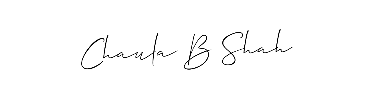 Similarly Allison_Script is the best handwritten signature design. Signature creator online .You can use it as an online autograph creator for name Chaula B Shah. Chaula B Shah signature style 2 images and pictures png