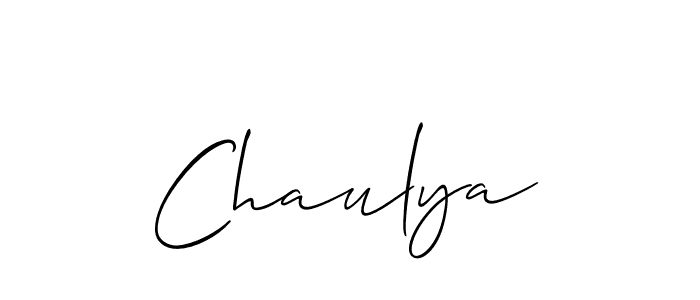 Also we have Chaulya name is the best signature style. Create professional handwritten signature collection using Allison_Script autograph style. Chaulya signature style 2 images and pictures png