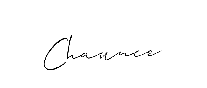 It looks lik you need a new signature style for name Chaunce. Design unique handwritten (Allison_Script) signature with our free signature maker in just a few clicks. Chaunce signature style 2 images and pictures png