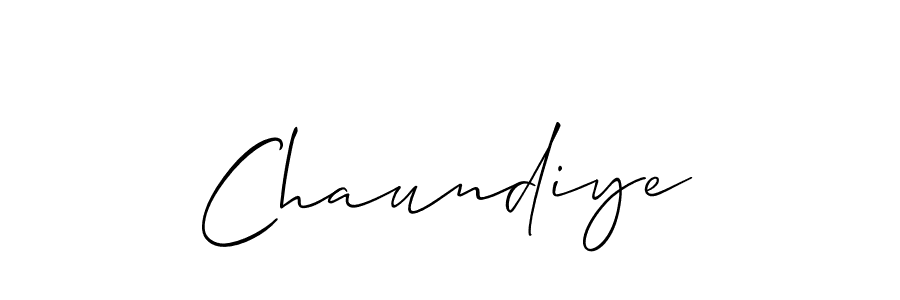 Design your own signature with our free online signature maker. With this signature software, you can create a handwritten (Allison_Script) signature for name Chaundiye. Chaundiye signature style 2 images and pictures png