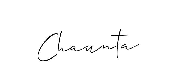Make a beautiful signature design for name Chaunta. Use this online signature maker to create a handwritten signature for free. Chaunta signature style 2 images and pictures png
