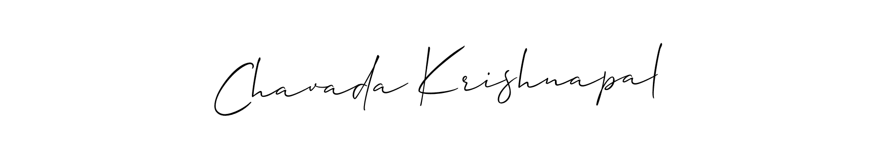 Similarly Allison_Script is the best handwritten signature design. Signature creator online .You can use it as an online autograph creator for name Chavada Krishnapal. Chavada Krishnapal signature style 2 images and pictures png