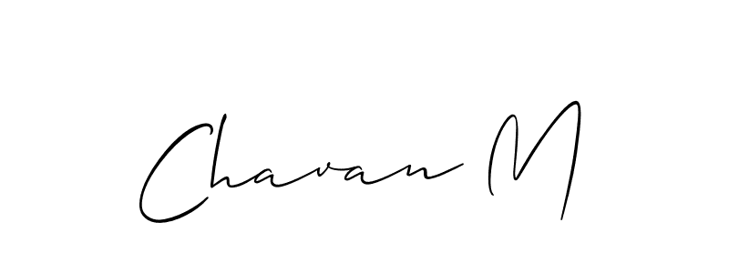 Make a beautiful signature design for name Chavan M. With this signature (Allison_Script) style, you can create a handwritten signature for free. Chavan M signature style 2 images and pictures png