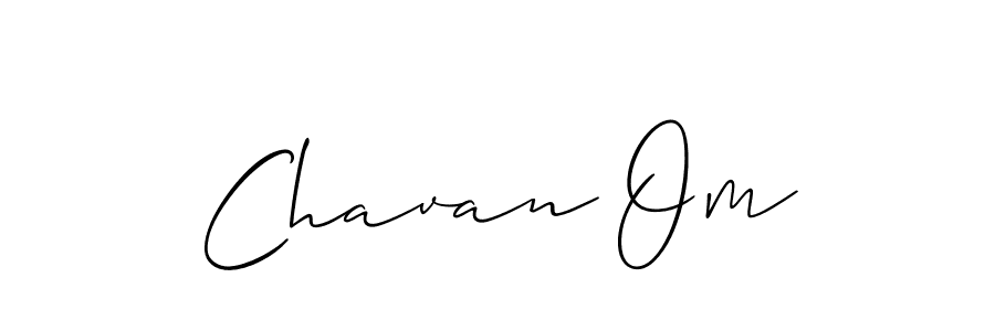 Design your own signature with our free online signature maker. With this signature software, you can create a handwritten (Allison_Script) signature for name Chavan Om. Chavan Om signature style 2 images and pictures png