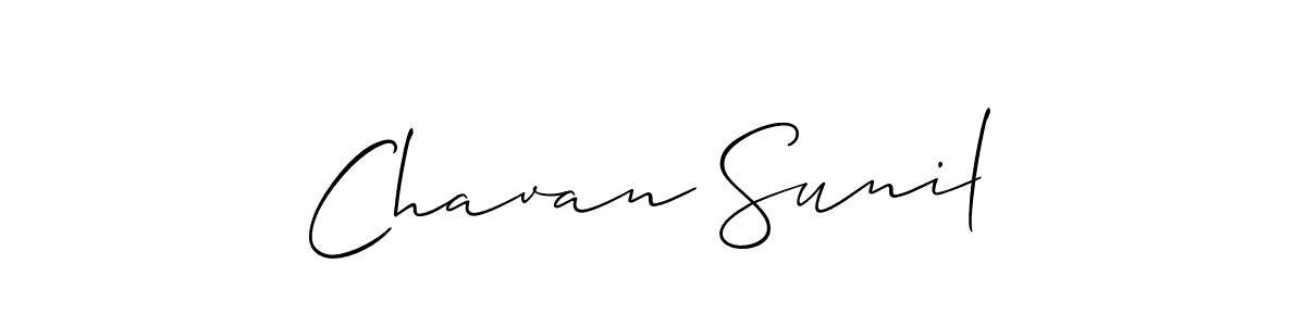 How to make Chavan Sunil name signature. Use Allison_Script style for creating short signs online. This is the latest handwritten sign. Chavan Sunil signature style 2 images and pictures png