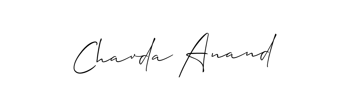 Also we have Chavda Anand name is the best signature style. Create professional handwritten signature collection using Allison_Script autograph style. Chavda Anand signature style 2 images and pictures png