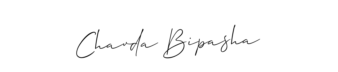 The best way (Allison_Script) to make a short signature is to pick only two or three words in your name. The name Chavda Bipasha include a total of six letters. For converting this name. Chavda Bipasha signature style 2 images and pictures png