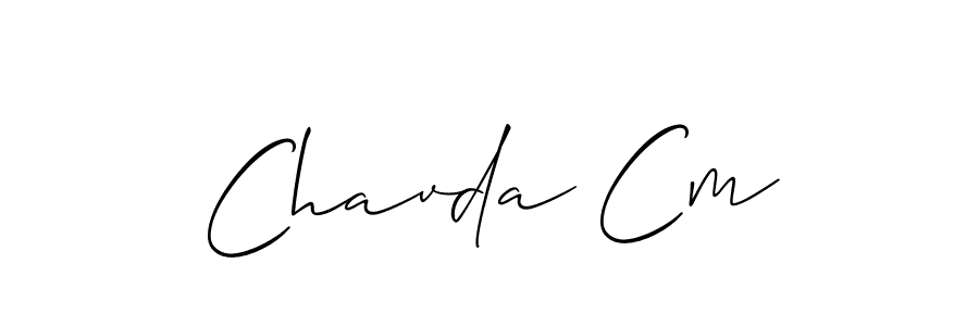 It looks lik you need a new signature style for name Chavda Cm. Design unique handwritten (Allison_Script) signature with our free signature maker in just a few clicks. Chavda Cm signature style 2 images and pictures png