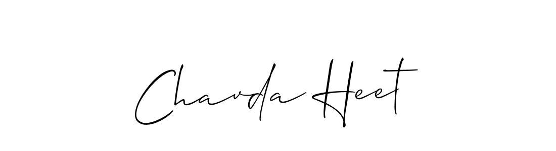 Make a short Chavda Heet signature style. Manage your documents anywhere anytime using Allison_Script. Create and add eSignatures, submit forms, share and send files easily. Chavda Heet signature style 2 images and pictures png