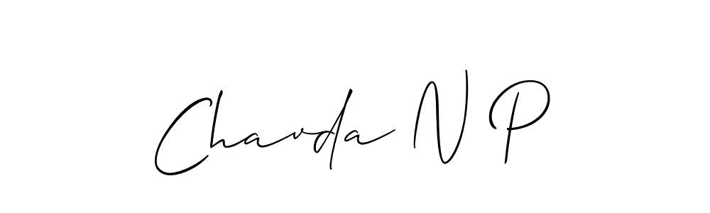 Create a beautiful signature design for name Chavda N P. With this signature (Allison_Script) fonts, you can make a handwritten signature for free. Chavda N P signature style 2 images and pictures png