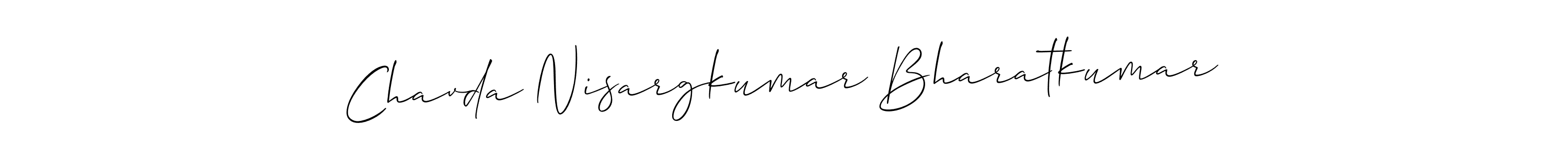 It looks lik you need a new signature style for name Chavda Nisargkumar Bharatkumar. Design unique handwritten (Allison_Script) signature with our free signature maker in just a few clicks. Chavda Nisargkumar Bharatkumar signature style 2 images and pictures png