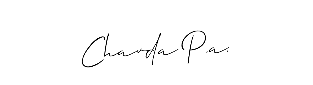 Once you've used our free online signature maker to create your best signature Allison_Script style, it's time to enjoy all of the benefits that Chavda P.a. name signing documents. Chavda P.a. signature style 2 images and pictures png