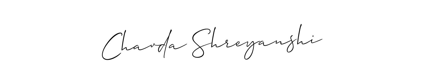 Once you've used our free online signature maker to create your best signature Allison_Script style, it's time to enjoy all of the benefits that Chavda Shreyanshi name signing documents. Chavda Shreyanshi signature style 2 images and pictures png