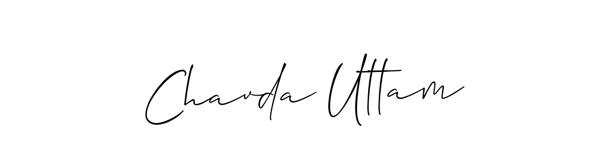 Best and Professional Signature Style for Chavda Uttam. Allison_Script Best Signature Style Collection. Chavda Uttam signature style 2 images and pictures png