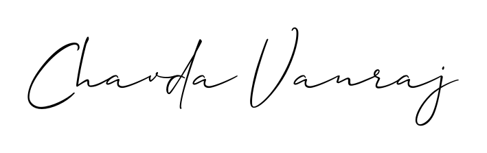 Transform the name Chavda Vanraj into a signature masterpiece using Allison_Script font. Ideal for photographers, artists, and creators looking for watermarks. Chavda Vanraj signature style 2 images and pictures png