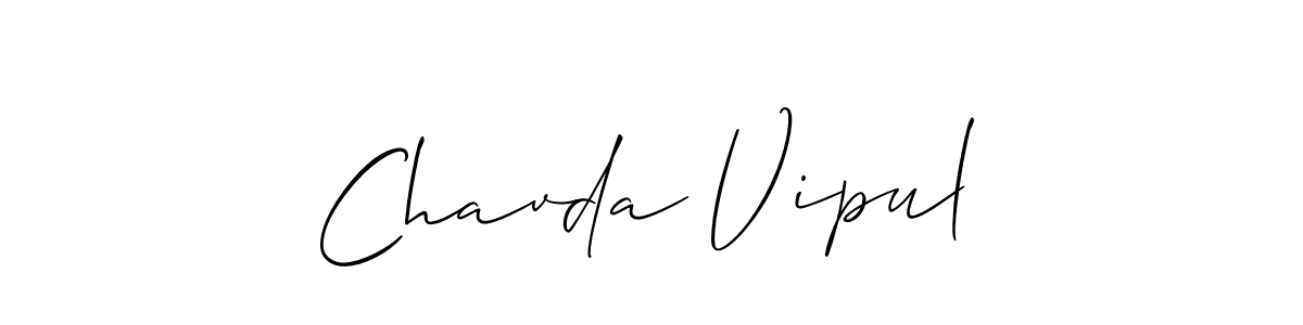 Make a short Chavda Vipul signature style. Manage your documents anywhere anytime using Allison_Script. Create and add eSignatures, submit forms, share and send files easily. Chavda Vipul signature style 2 images and pictures png