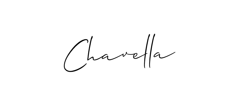 Design your own signature with our free online signature maker. With this signature software, you can create a handwritten (Allison_Script) signature for name Chavella. Chavella signature style 2 images and pictures png