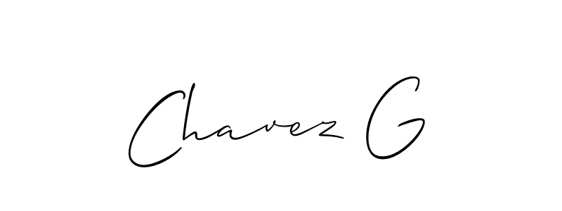 Design your own signature with our free online signature maker. With this signature software, you can create a handwritten (Allison_Script) signature for name Chavez G. Chavez G signature style 2 images and pictures png