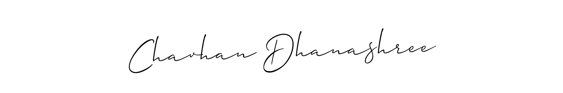 Use a signature maker to create a handwritten signature online. With this signature software, you can design (Allison_Script) your own signature for name Chavhan Dhanashree. Chavhan Dhanashree signature style 2 images and pictures png