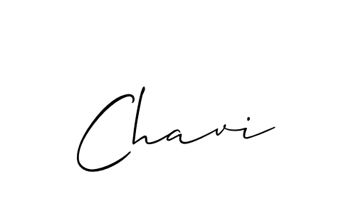 Design your own signature with our free online signature maker. With this signature software, you can create a handwritten (Allison_Script) signature for name Chavi. Chavi signature style 2 images and pictures png