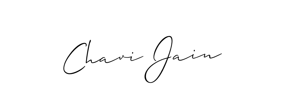 Design your own signature with our free online signature maker. With this signature software, you can create a handwritten (Allison_Script) signature for name Chavi Jain. Chavi Jain signature style 2 images and pictures png