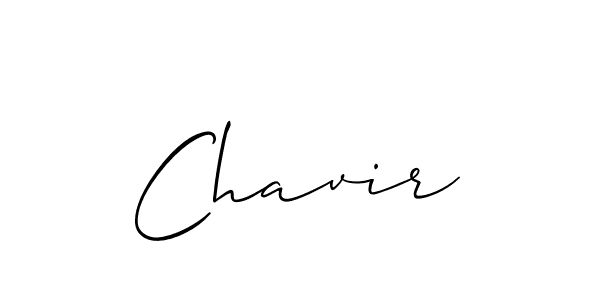 Use a signature maker to create a handwritten signature online. With this signature software, you can design (Allison_Script) your own signature for name Chavir. Chavir signature style 2 images and pictures png