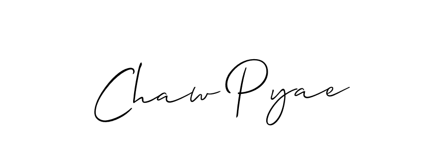 It looks lik you need a new signature style for name Chaw Pyae. Design unique handwritten (Allison_Script) signature with our free signature maker in just a few clicks. Chaw Pyae signature style 2 images and pictures png