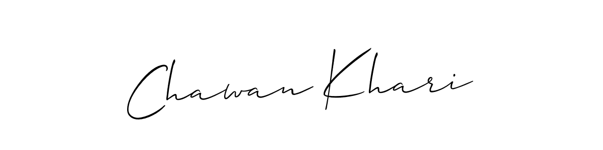 Design your own signature with our free online signature maker. With this signature software, you can create a handwritten (Allison_Script) signature for name Chawan Khari. Chawan Khari signature style 2 images and pictures png