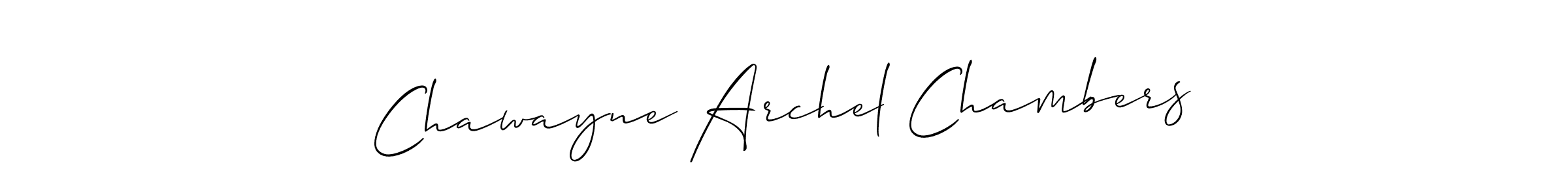 You should practise on your own different ways (Allison_Script) to write your name (Chawayne Archel Chambers) in signature. don't let someone else do it for you. Chawayne Archel Chambers signature style 2 images and pictures png