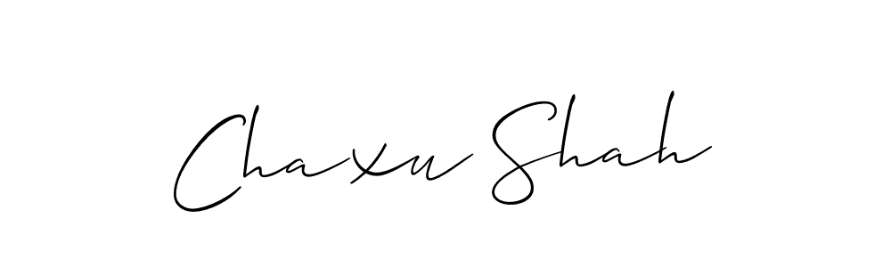 You should practise on your own different ways (Allison_Script) to write your name (Chaxu Shah) in signature. don't let someone else do it for you. Chaxu Shah signature style 2 images and pictures png