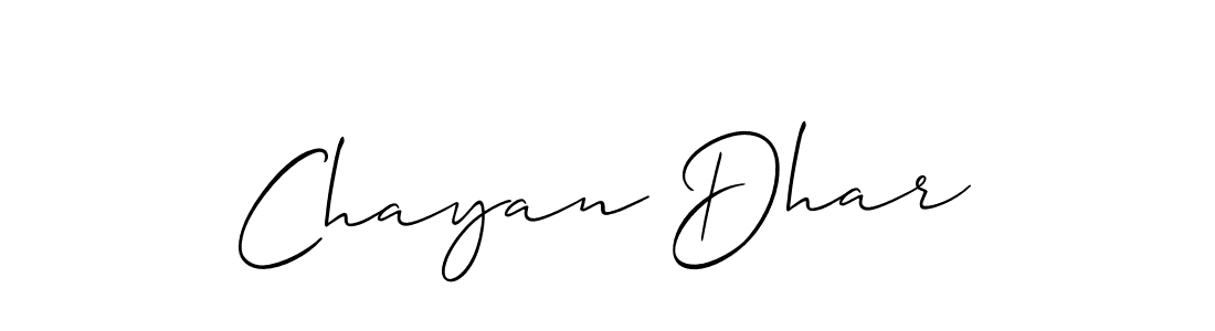 Also You can easily find your signature by using the search form. We will create Chayan Dhar name handwritten signature images for you free of cost using Allison_Script sign style. Chayan Dhar signature style 2 images and pictures png