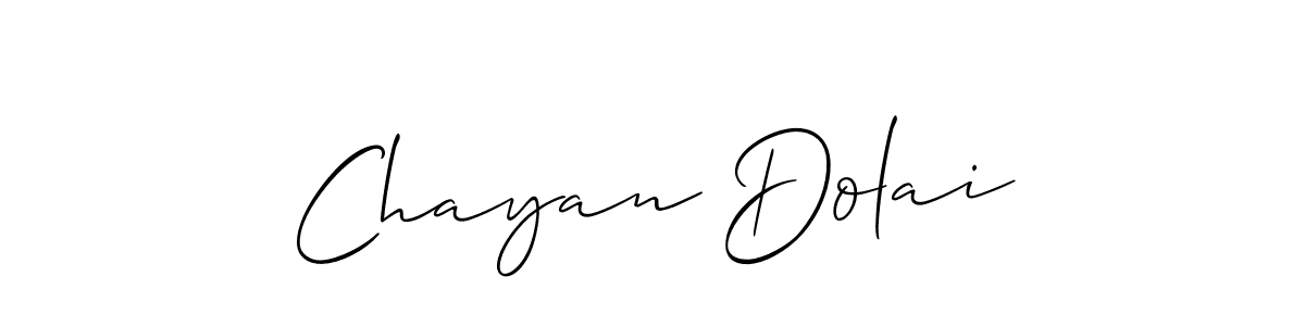 Use a signature maker to create a handwritten signature online. With this signature software, you can design (Allison_Script) your own signature for name Chayan Dolai. Chayan Dolai signature style 2 images and pictures png