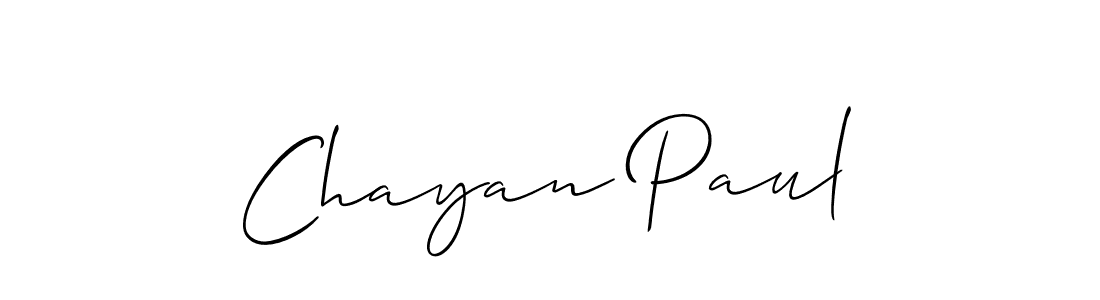 Make a beautiful signature design for name Chayan Paul. With this signature (Allison_Script) style, you can create a handwritten signature for free. Chayan Paul signature style 2 images and pictures png