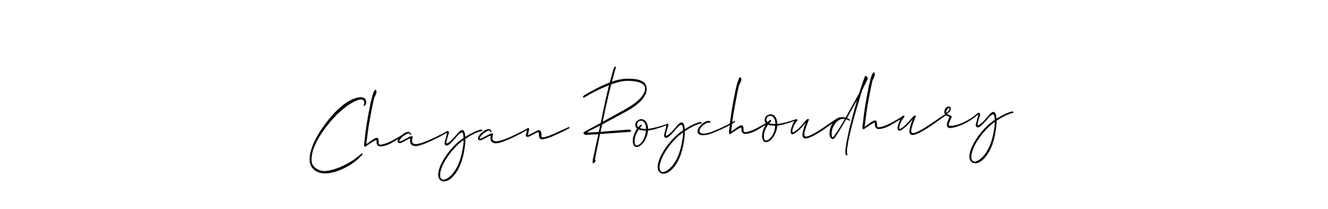 How to make Chayan Roychoudhury name signature. Use Allison_Script style for creating short signs online. This is the latest handwritten sign. Chayan Roychoudhury signature style 2 images and pictures png