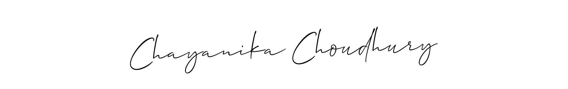 Create a beautiful signature design for name Chayanika Choudhury. With this signature (Allison_Script) fonts, you can make a handwritten signature for free. Chayanika Choudhury signature style 2 images and pictures png