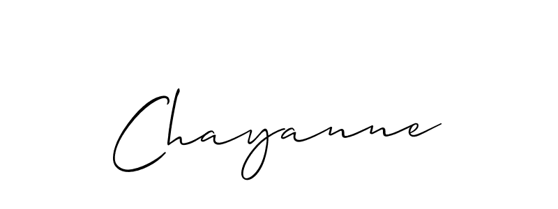 How to make Chayanne signature? Allison_Script is a professional autograph style. Create handwritten signature for Chayanne name. Chayanne signature style 2 images and pictures png