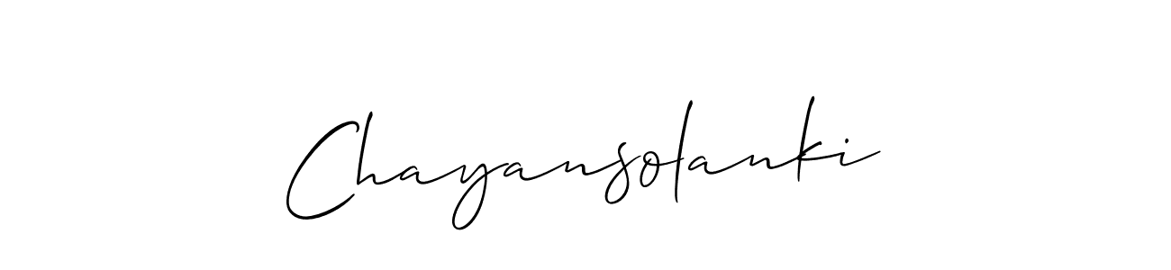 The best way (Allison_Script) to make a short signature is to pick only two or three words in your name. The name Chayansolanki include a total of six letters. For converting this name. Chayansolanki signature style 2 images and pictures png