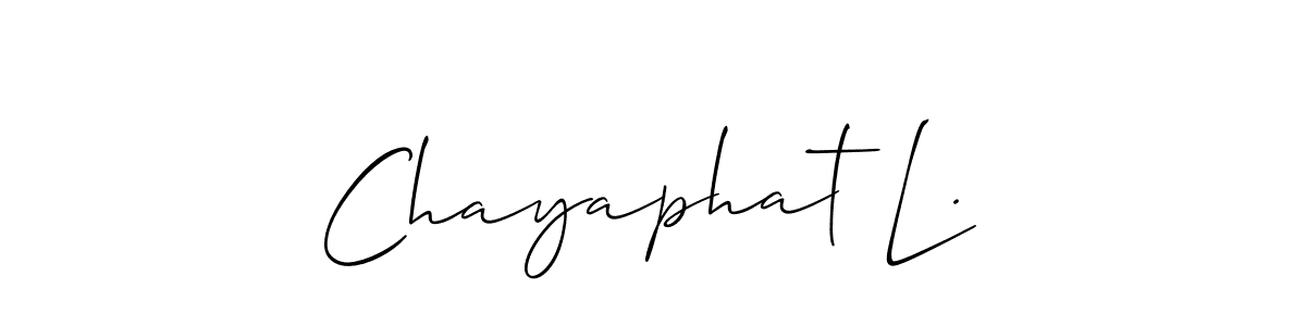 Similarly Allison_Script is the best handwritten signature design. Signature creator online .You can use it as an online autograph creator for name Chayaphat L.. Chayaphat L. signature style 2 images and pictures png