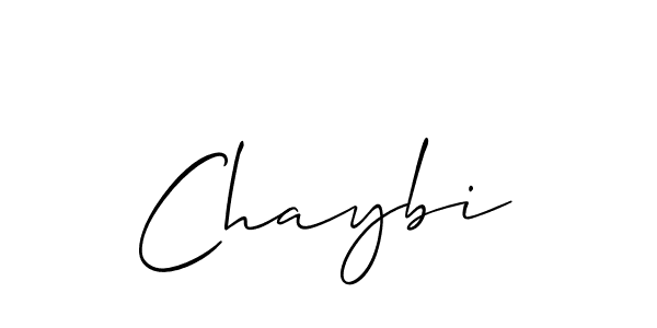 Make a beautiful signature design for name Chaybi. With this signature (Allison_Script) style, you can create a handwritten signature for free. Chaybi signature style 2 images and pictures png